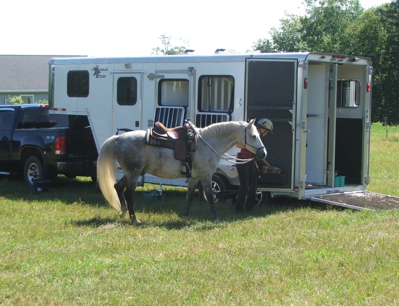 Beth, Desi at the trailer