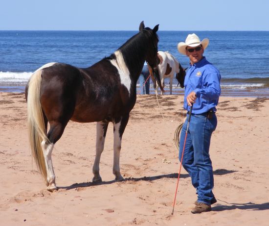 Ron and Rambler at the beach